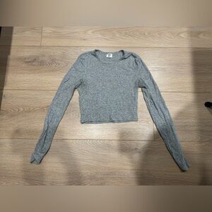 Sunday Best Gray Long Sleeve Top
